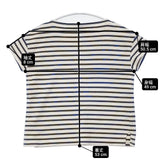ORCIVAL RC-6773 コットンロードボートネック ボーダー 半袖Ｔシャツ カットソー オフホワイト ブルー レディース オーシバル/オーチバル【中古】6-0621S∞