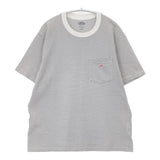Danton JD-9041 ポケット ボーダー サイズ40 半袖Ｔシャツ カットソー グレー ホワイト レディース ダントン【中古】6-0621S∞