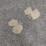 mina perhonen/KLIPPAN choucho 大判 マフラー ストール ネイビー ベージュ レディース ミナペルホネン/クリッパン【中古】6-0122T◎