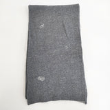 mina perhonen choucho 刺繍 マフラー ストール グレー レディース ミナペルホネン【中古】6-0122T◎