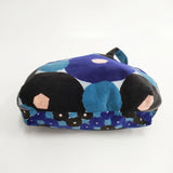 mina perhonen BEAMS別注 forest ring ベルベット トートバッグ ブルー ブラック レディース ミナペルホネン【中古】6-0122T◎