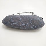 mina perhonen tambourine coupe bag クッペバッグ us9580 刺繍 ショルダーバッグ ブルーグレー レディース ミナペルホネン【中古】6-0412G∞