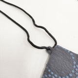 mina perhonen tambourine coupe bag クッペバッグ us9580 刺繍 ショルダーバッグ ブルーグレー レディース ミナペルホネン【中古】6-0412G∞