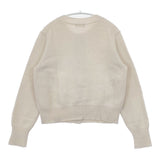 MARGARET HOWELL 578-0264670 WOOL COTTON 定価31000円 クルーネック カーディガン アイボリー レディース マーガレットハウエル【中古】6-0131T△