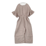 Omas Hande 18SS HOLLY HOCK JUMP SUIT リネン オールインワン ツナギ ピンク レディース オーマスヘンデ【中古】6-0506S◎