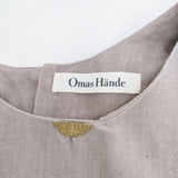 Omas Hande 18SS HOLLY HOCK JUMP SUIT リネン オールインワン ツナギ ピンク レディース オーマスヘンデ【中古】6-0506S◎