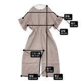Omas Hande 18SS HOLLY HOCK JUMP SUIT リネン オールインワン ツナギ ピンク レディース オーマスヘンデ【中古】6-0506S◎