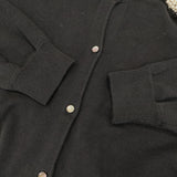 Kaon クルーネック リボンパール ビジュー付き チュール コットンナイロン カーディガン ブラック レディース カオン【中古】6-0321M△