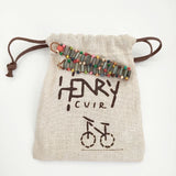 HENRY CUIR ビーズ ブレスレット マルチカラー レディース アンリークイール【中古】6-0530G∞