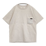 LAVENHAM/Jackman ダイヤモンドキルトパッチポケットTシャツ サイズL 半袖Ｔシャツ カットソー ベージュ系 ヘザーシルバー メンズ ラベンハム/ジャックマン【中古】6-0501S♪