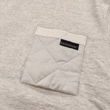 LAVENHAM/Jackman ダイヤモンドキルトパッチポケットTシャツ サイズL 半袖Ｔシャツ カットソー ベージュ系 ヘザーシルバー メンズ ラベンハム/ジャックマン【中古】6-0501S♪
