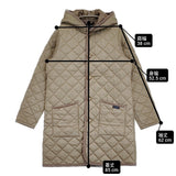 LAVENHAM Brundon Womens 20 ブランドンウィメンズ サイズ10 キルティング 中綿 定価73700円 コート グレージュ レディース ラベンハム【中古】6-0914T♪