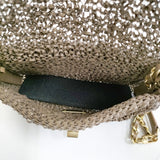 ANTEPRIMA LUCCHETTO ルッケット 2 スモール フラップ付きチェーンバッグ ワイヤーバッグ カード付き ショルダーバッグ FANGO OPACO エナメルファンゴカーキ ブラウン レディース アンテプリマ【中古】6-0118G♪