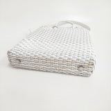 ANTEPRIMA INTRECCIO イントレッチオモード ミニアトゥーラ 縦型 ワイヤーバッグ カード付き ショルダーバッグ LATTE METALLICO オーロラホワイト レディース アンテプリマ【中古】6-0118G♪