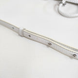 ANTEPRIMA INTRECCIO イントレッチオモード ミニアトゥーラ 縦型 ワイヤーバッグ カード付き ショルダーバッグ LATTE METALLICO オーロラホワイト レディース アンテプリマ【中古】6-0118G♪