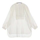 BUNON Pintuck Long Blouse ピンタック シルク インド製 サイズM ブラウス シャツ オフホワイト レディース ブノン【中古】6-0403M♪