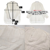 BUNON Pintuck Long Blouse ピンタック シルク インド製 サイズM ブラウス シャツ オフホワイト レディース ブノン【中古】6-0403M♪
