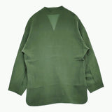 Mame Kurogouchi Fibrillated V-Neck Shirt 定価58300円 サイズ1 キュプラ Vネック ブラウス シャツ 24AW グリーン レディース マメクロゴウチ【中古】6-0131M♪