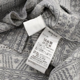 Mame Kurogouchi Mishima Karatsu Floral Pattern Knitted Cardigan 三島唐津 印花柄 定価63800円 カーディガン 24AW グレー ホワイト レディース マメクロゴウチ【中古】6-0131T♪
