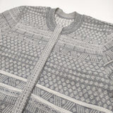Mame Kurogouchi Mishima Karatsu Floral Pattern Knitted Cardigan 三島唐津 印花柄 定価63800円 カーディガン 24AW グレー ホワイト レディース マメクロゴウチ【中古】6-0131T♪