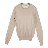 SLOANE 18G天竺シルククルーネックセーター ニット 定価31900円 セーター ニット ベージュ レディース スローン【中古】6-0329M△