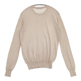 SLOANE 18G天竺シルククルーネックセーター ニット 定価31900円 セーター ニット ベージュ レディース スローン【中古】6-0329M△