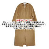 humoresque カシミヤ100％ カシミア ノーカラーコート 日本製 DA2501 コート ブラウン キャメル レディース ユーモレスク【中古】6-0914T♪