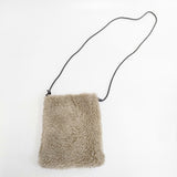 TEMBEA フェイクファーゲームポーチ ショルダーバッグ ポシェット ベージュ レディース テンベア【中古】6-0122T◎