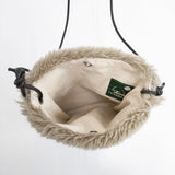 TEMBEA フェイクファーゲームポーチ ショルダーバッグ ポシェット ベージュ レディース テンベア【中古】6-0122T◎