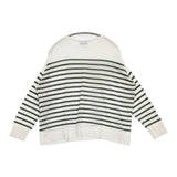JOHN SMEDLEY コットン ボーダー イギリス製 長袖Ｔシャツ カットソー ロンＴ グリーン ホワイト レディース ジョンスメドレー【中古】6-0321M△