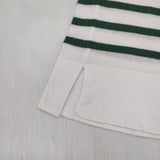 JOHN SMEDLEY コットン ボーダー イギリス製 長袖Ｔシャツ カットソー ロンＴ グリーン ホワイト レディース ジョンスメドレー【中古】6-0321M△
