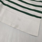 JOHN SMEDLEY コットン ボーダー イギリス製 長袖Ｔシャツ カットソー ロンＴ グリーン ホワイト レディース ジョンスメドレー【中古】6-0321M△