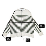 JOHN SMEDLEY コットン ボーダー イギリス製 長袖Ｔシャツ カットソー ロンＴ グリーン ホワイト レディース ジョンスメドレー【中古】6-0321M△