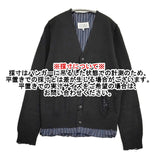 MAISON MARGIELA ダメージ加工 ストライプ レイヤード サイズS カーディガン 21AW ブラック メンズ メゾンマルジェラ【中古】6-0131T♪