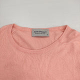 JOHN SMEDLEY シーアイランドコットン イギリス製 半袖 セーター ニット ピンク レディース ジョンスメドレー【中古】6-0621S∞