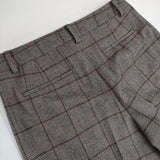 theory luxe MARICA GREN FLANNEL チェック柄 ウール混 サイズ40 キュロット グレージュ ブラウン レディース セオリーリュクス【中古】6-0131T△