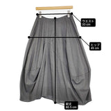 ENFOLD ライトサマーウール ドレープスカート サイズ38 ロングスカート グレー レディース エンフォルド【中古】6-0225G♪