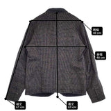 45R/45rpm コットンツイードのジャケット 定価83600円 ジャケット ネイビー レディース フォーティーファイブアールピーエム【中古】6-0225M♪