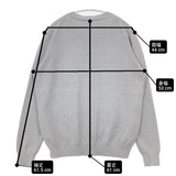 PLAY COMME des GARCONS OR-T013 ハート ウール クルーネック カーディガン AD2017 ライトグレー レディース プレイコムデギャルソン【中古】6-0131T△