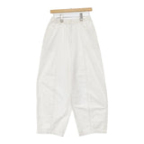 SLOBE IENA ボリュームギャザーイージーパンツ コットン サイズ38 パンツ 24SS ホワイト レディース スローブイエナ【中古】6-0507M∞
