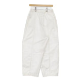SLOBE IENA ボリュームギャザーイージーパンツ コットン サイズ38 パンツ 24SS ホワイト レディース スローブイエナ【中古】6-0507M∞