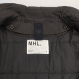 MHL. 595-1210502 PROOFED COTTON NYLON TWILL ダウンライナー付き 定価62700円 サイズ0 ステンカラーコート 21AW ダークブラウン レディース エムエイチエル【中古】6-1007T△