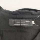 GARMENT REPRODUCTION OF WORKERS 日本製 サイズ1 コットン ノースリーブ ギャザー ロング ワンピース ブラック レディース ガーメントリプロダクションオブワーカーズ【中古】6-0506S◎