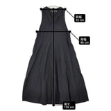 GARMENT REPRODUCTION OF WORKERS 日本製 サイズ1 コットン ノースリーブ ギャザー ロング ワンピース ブラック レディース ガーメントリプロダクションオブワーカーズ【中古】6-0506S◎