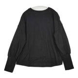 si-si-si comfort ウール 長袖Ｔシャツ カットソー ロンＴ ブラック レディース スースースーコンフォート【中古】6-0131T♪