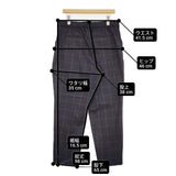 UNFILO ウエストゴム 大きいサイズ XXXL beauty warm pants テーパード スラックス パンツ チャコールグレー レディース アンフィーロ【中古】6-0420G∞