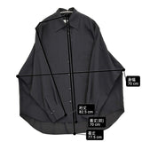 soutiencollar クレープシャツ マドリガル 定価36300円 S-017 長袖シャツ ブラック レディース ステンカラー【中古】6-0131M♪