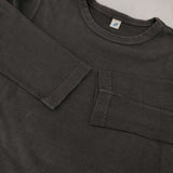 pure blue japan コットン サイズ1 日本製 長袖Ｔシャツ カットソー ロンＴ チャコールグレー レディース 正藍屋/ピュアブルージャパン【中古】6-0420M∞