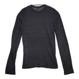 45R/45rpm コットン ニットソー サイズ1 長袖Ｔシャツ カットソー ロンＴ ブラック レディース フォーティーファイブアールピーエム【中古】6-0420M∞