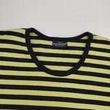 marimekko コットン ボーダー 半袖Ｔシャツ カットソー ブラック ライトグリーン レディース マリメッコ【中古】6-0624S∞